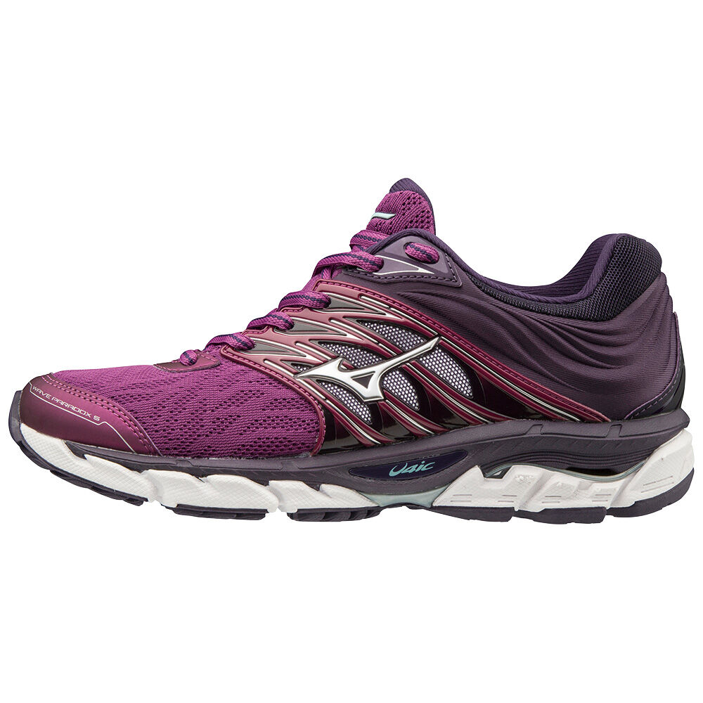 Mizuno Women's WAVE PARADOX 5 Running Shoes Purple/Silver (J1GD184004-GNW)